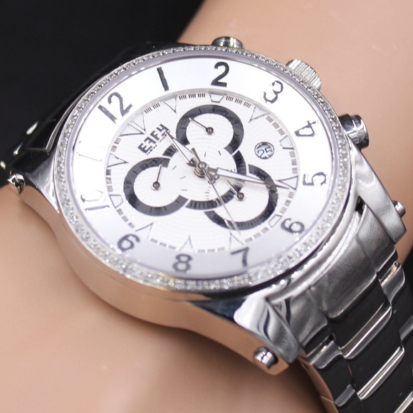 Chrono Diamond 0.64 Tcw. Dial Unisex Watch main image 4